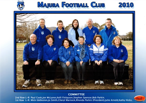 Majura FC Committee Members 2010