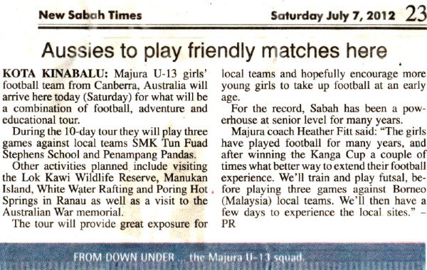 News about Borneo Tour in 2012