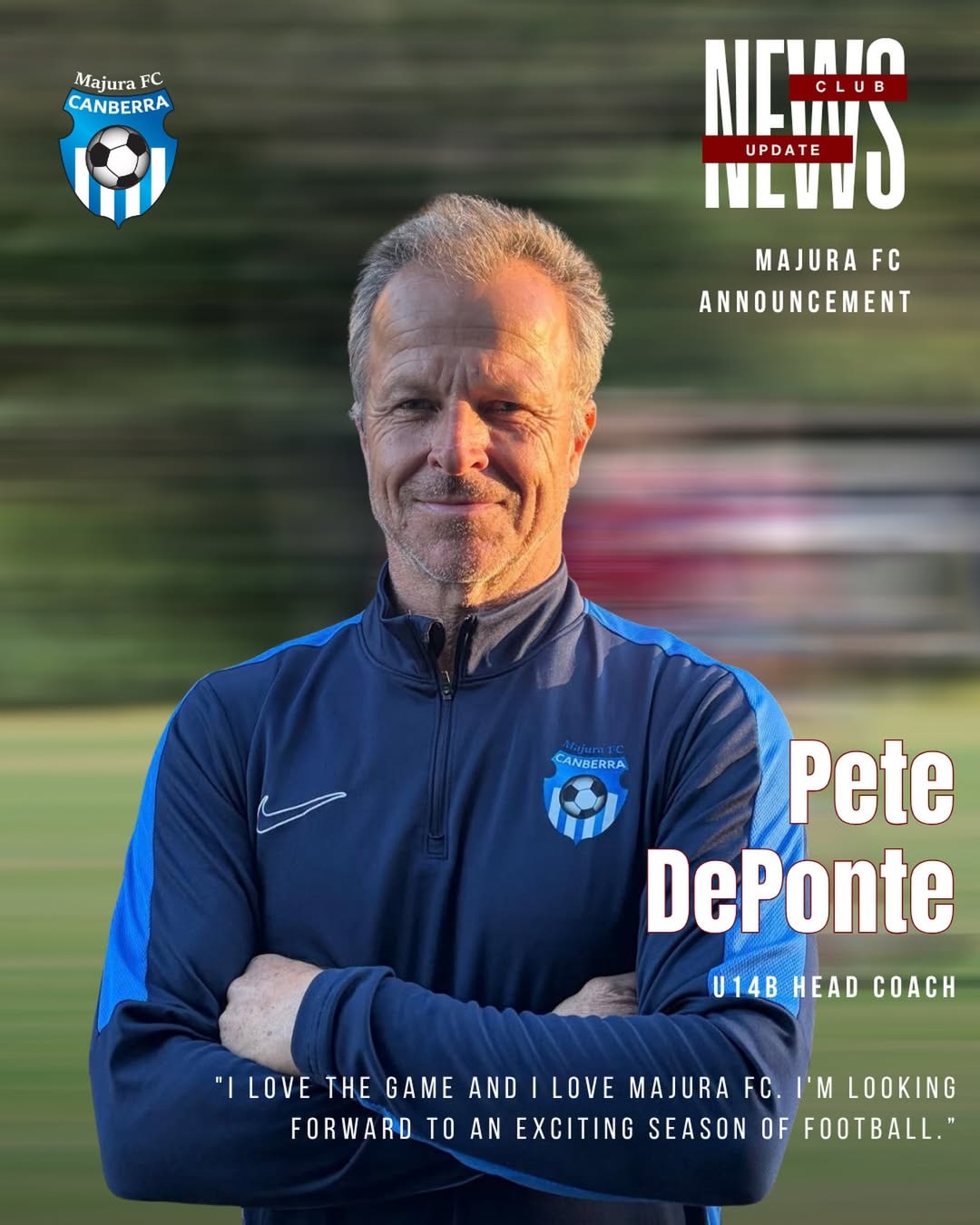 Peter Deponte as Head Coach for Our NPLB 14s