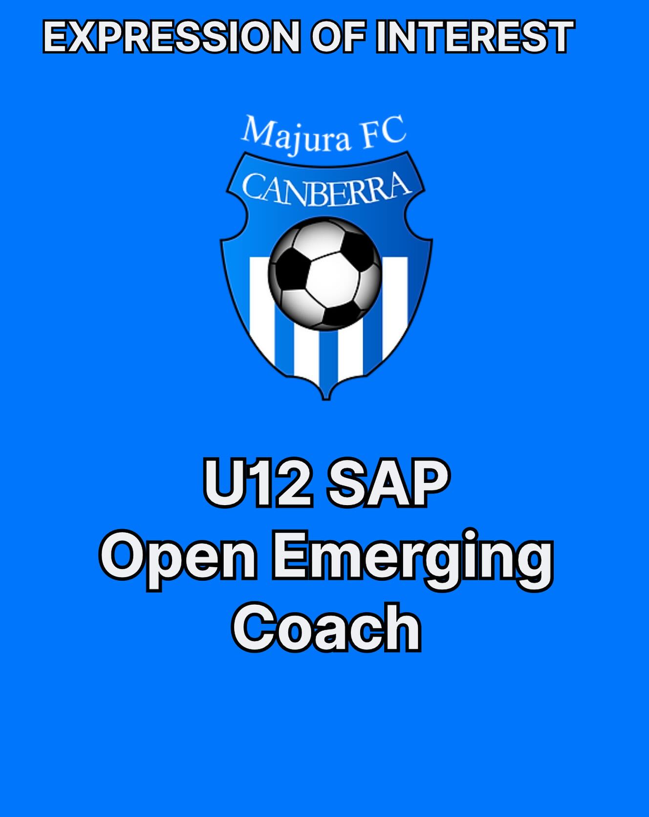 Call for U12’s SAP Open Coach